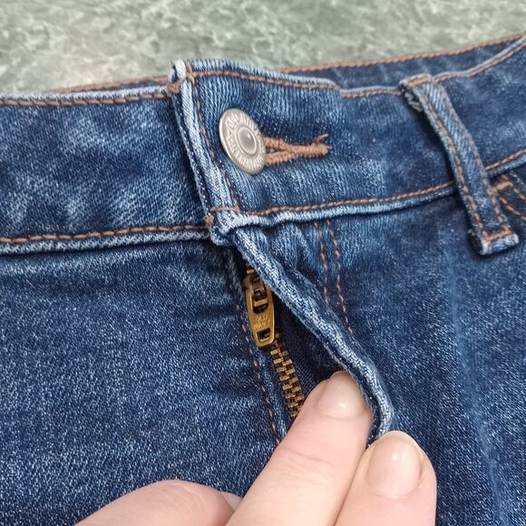 Old Navy Womens Sz 8 Dark Wash High Rise Vintage Cropped Flare Denim Jeans Cool - Picture 5 of 11